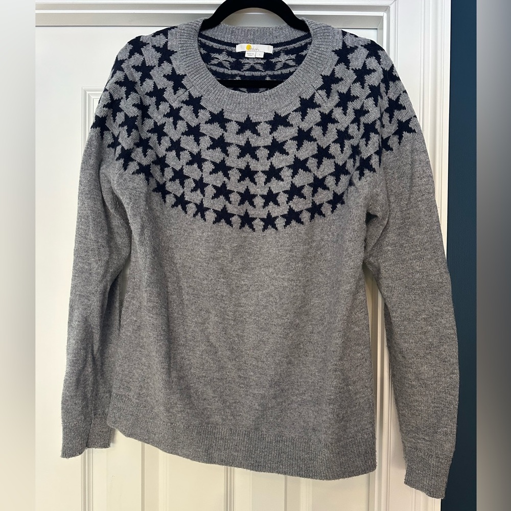 Boden star sweater, size large